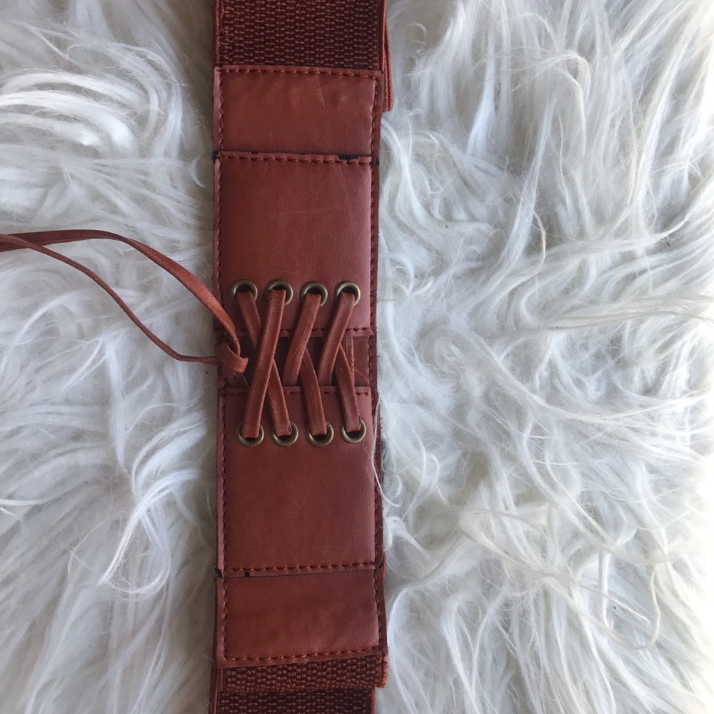 Brown corset like belt